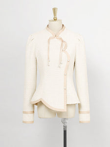 2PS Apricot Tweed Top Jacket And Skirt 1960S Vintage Suit