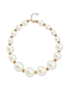 1950S Plastic Pearl And Diamond Vintage Women's Necklace
