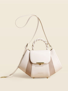 1950S Shell Shape Cowhide Crossbody Bag Calf Leather Bag Handbag