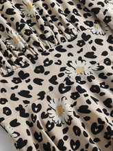Load image into Gallery viewer, Leopard Daisy Long Sleeve High Waist 1950S Vintage Dress