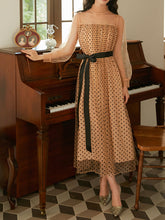 Load image into Gallery viewer, Honey Flocking Polka Dots Long Sleeve Maxi Party Dress