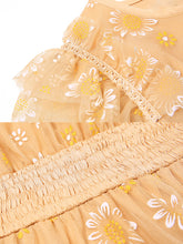 Load image into Gallery viewer, Yellow Daisy Puff Sleeve 1950S Vintage Maxi Dress