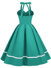 Load image into Gallery viewer, Solid Color Halter Backless 1950S Vintage Swing Dress