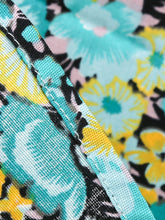 Load image into Gallery viewer, Green Floral Print Halter Classis Vintage Style 1950S Dress With Back Bowknot