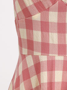 3 Colors Plaid Halter Classis Vintage Style 1950S Dress