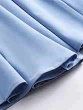 Load image into Gallery viewer, Blue Square Collar 1950S Swing Vintage Dress