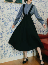 Load image into Gallery viewer, With Bow Collar Beauxbatons Same Style Vintage Fall Shirt Set Dress