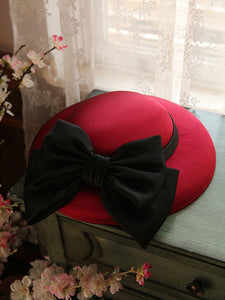 Big Sweet Bow Satin Vintage Audrey Hepburn Same Style 1950S Hat