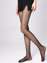 Load image into Gallery viewer, Polka Dots Black Sheer Pantyhouse Stocking