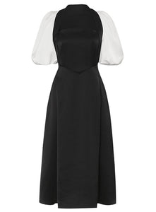 White And Black Audrey Hepburn Dress Vintage 1950S Dress