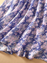 Load image into Gallery viewer, Lilac V Neck Short Sleeve Floral Print Maxi Dress Beach Vacation Outfit