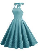 Load image into Gallery viewer, Lavender And White Plaid Vintage Halter Stellalou Same Style Easter 1950S Dress