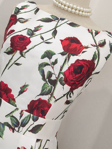 Roce Print Sleeveless Classic 1950S Vintage Garden Party Dress