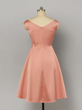 Load image into Gallery viewer, Pink V Neck Audrey Hepburn Style 50S Party Dress