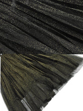 Load image into Gallery viewer, 2PS Black With Golden Embroidered Edges 1950S Vintage Classic Top And Tulle Skirt Suit