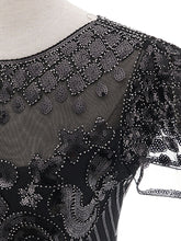 Load image into Gallery viewer, 1920S Short Sleeve Fringed Sequin Gatsby Flapper Dress