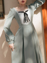 Load image into Gallery viewer, Light Green Long Sleeve Ruffles Evdwardian Revival Dress