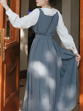 Load image into Gallery viewer, 2PS Dark Blue Long Sleeve Ruffles Evdwardian Revival Dress Suits