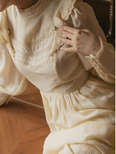 Load image into Gallery viewer, Apricot Lace Ruffles Edwardian Revival Dress