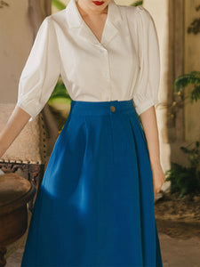 Lake Blue 1950S Vintage Audrey Hepburn's outfit in Roman Holiday