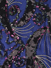 Load image into Gallery viewer, 4 Colors 1920s V Neck Sequined Flapper Dress