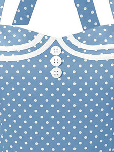 1950S Polka Dots Halter Sailor Style Dress 