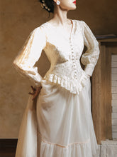 Load image into Gallery viewer, Mid Century Lace Pearl Top And Puffy Skirt Set