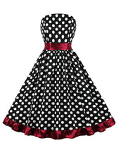 Load image into Gallery viewer, Polka Dots 1950S Vintage Sleeveless Swing Dress
