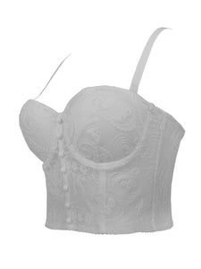 Embroidered Floral Corset Camisole Top