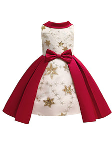 Kids Little Girls' Dress Star Birthday Christening Dress