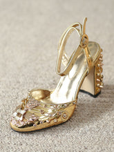 Load image into Gallery viewer, Luxurious Rivet Chunky Heel Sandals Vintage Shoes