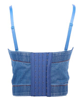 Load image into Gallery viewer, Denim Sexy Corset Camisole Top