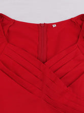 Load image into Gallery viewer, Red Sweet Heart Collar 1950S Swing Vintage Dress