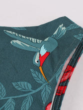 Load image into Gallery viewer, Blue Bird Print 1950S Vintage Swing Dress With Pockets