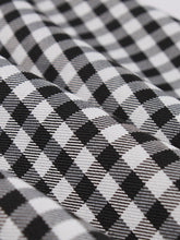 Load image into Gallery viewer, 1950s Black Plaid High Wasit Pleated Swing Vintage Skirt
