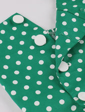 Load image into Gallery viewer, Polka Dots Halter Elastic Back High Waist 1950 Vintage Dress