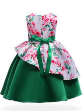 Load image into Gallery viewer, Kids Little Girls&#39; Dress Floral Print Birthday Christening Dress