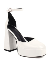 Load image into Gallery viewer, 12CM High Heel Red Pointed Toe Platform Mary Jane Pump