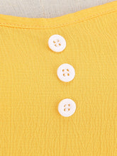 Load image into Gallery viewer, Yellow Cut Out Sleeveless 1950S Vinatge Dress With Pockets