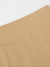 Load image into Gallery viewer, 2PS V Neck White Shirt And Khaki Split Sexy Bodycon Skirt Suit