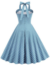 Load image into Gallery viewer, Polka Dots Halter Backless 1950S Vintage Swing Dress