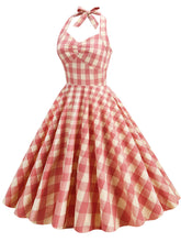 Load image into Gallery viewer, 3 Colors Plaid Halter Classis Vintage Style 1950S Dress