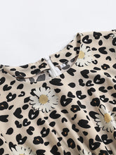 Load image into Gallery viewer, Leopard Daisy Long Sleeve High Waist 1950S Vintage Dress