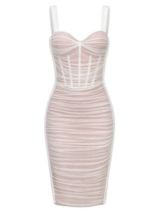 Wine Red Mesh Strap Corset Velvet Bodycon Dress Sexy Gown Party Dress