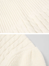 Load image into Gallery viewer, Sweet Apricot Crew Collar Long Sleeve Knitted Sweater Dress With Ruffles Hem