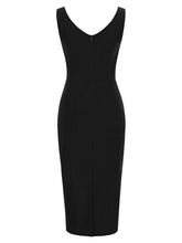Load image into Gallery viewer, Solid Color Sweet Heart Collar 1950S Vintage Bodycon Dress