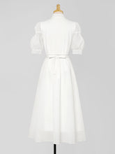Load image into Gallery viewer, White Puff Long Sleeve Edwardian Revival Fariy Dress