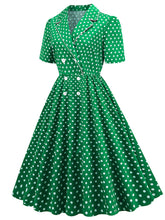 Load image into Gallery viewer, Polka Dots 1950S Vintage Shirt Swing Dress