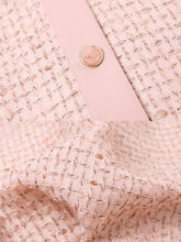 Load image into Gallery viewer, 2PS Pink 1950S Vintage Classic Top And High Waist Short Skirt Suit