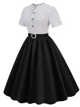 Load image into Gallery viewer, White Polka Dots 1950S Vintage Dress